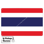 Plaque métal Drapeau Thaïlande