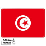 Plaque métal Drapeau Tunisie