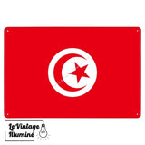 Plaque métal Drapeau Tunisie