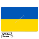 Plaque métal Drapeau Ukraine