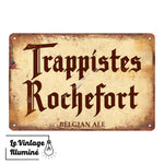 Plaque métal Bière Trappistes Rochefort
