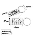 Porte-clés personnalisables Famille En Acier inoxydable