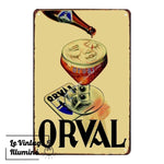 plaque métal vintage bière Orval