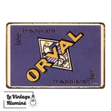 plaque métal vintage Orval bière trappiste