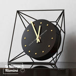 Horloge à Poser Métal Noir Et Or - Le Vintage Illuminé