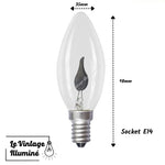 Ampoule Flamme Vacillante E14 E27 Lot de 4/10/20 - Le Vintage Illuminé