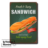 Plaque Métal Vintage Sandwich - Le Vintage Illuminé
