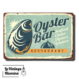 Plaque Métal Vintage Oyster bar - Le Vintage Illuminé