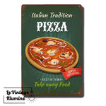 Plaque Métal Vintage Italian Pizza - Le Vintage Illuminé