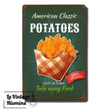 Plaque Métal Vintage Potatoes - Le Vintage Illuminé