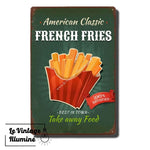 Plaque Métal Vintage French Fries - Le Vintage Illuminé