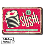 Plaque Métal Vintage Sushi - Le Vintage Illuminé