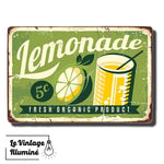 Plaque Métal Vintage Lemonade 5c - Le Vintage Illuminé