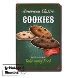 Plaque Métal Vintage Cookies - Le Vintage Illuminé