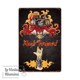 Plaque Métal Vintage Rock Music Rock Forever - Le Vintage Illuminé