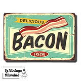 Plaque Métal Vintage Bacon - Le Vintage Illuminé
