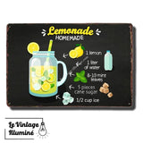 Plaque Métal Vintage Lemonade Lemon - Le Vintage Illuminé