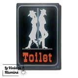 Plaque Métal Vintage Toilettes Cowboy Et Cowgirl - Le Vintage Illuminé