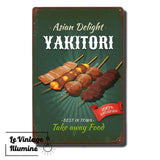 Plaque Métal Vintage Yakitori - Le Vintage Illuminé
