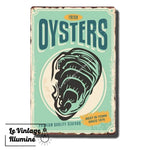 Plaque Métal Vintage Oysters - Le Vintage Illuminé