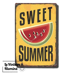 Plaque Métal Vintage Sweet Summer - Le Vintage Illuminé