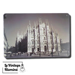 Plaque Métal Vintage Dôme De Milan - Le Vintage Illuminé