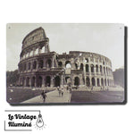 Plaque Métal Vintage Colisée de Rome - Le Vintage Illuminé