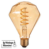 Ampoule Vintage à LED DIAMANT 3W E27 140x95mm - Le Vintage Illuminé
