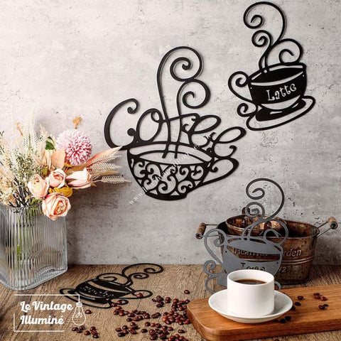 Art Mural Minimaliste Noir Décoration Murale Métal Café Eabdice 3 Pièces - Noir 24x12cm, Style Minimaliste Deco Mural Art Mural Minimaliste Noir Décoration Murale Métal Café Eabdice 3 Pièces - Noir 24x12cm, Style Minimaliste Deco Mural