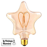 Ampoule Vintage à LED ETOILE 3W E27 175x146mm - Le Vintage Illuminé
