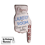 Enseigne Vintage à LED Laundry Room 41x18cm - Le Vintage Illuminé