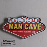 Enseigne Vintage à LED Man Cave 49x25.5cm - Le Vintage Illuminé