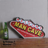 Enseigne Vintage à LED Man Cave 49x25.5cm - Le Vintage Illuminé