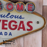 Enseigne Vintage à LED Welcome to Las Vegas 49x25cm - Le Vintage Illuminé