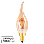 Ampoule Vintage à LED FLAMME 2W E14 110x35mm - Le Vintage Illuminé