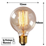 Ampoule à filament Globe (filament)40W E27 140x95mm - Le Vintage Illuminé