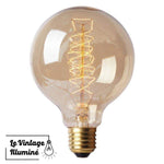 Ampoule à filament Globe (spirale) 40W E27 140x95mm - Le Vintage Illuminé
