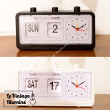 Horloge Flip Flap Avec Affichage Date Et Jour - Le Vintage Illuminé