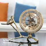 Horloge à Poser Oiseau Doré - Le Vintage Illuminé