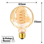 Ampoule Vintage à LED PUMPKIN 3W E27 175x125mm - Le Vintage Illuminé