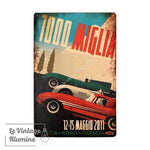 Plaque Métal 1000 Miglia 2011 - Le Vintage Illuminé