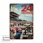 Plaque Métal 24h du Mans Juin 1967 - Le Vintage Illuminé