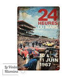 Plaque Métal 24h du Mans Juin 1967 - Le Vintage Illuminé
