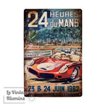 Plaque Métal 24h Du Mans Juin 1962 - Le Vintage Illuminé