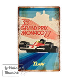 Plaque Métal 35ème Grand Prix Monaco - Le Vintage Illuminé