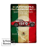 Plaque Métal Circuit Carrera Panamericana - Le Vintage Illuminé