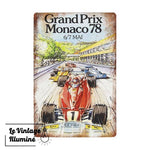 Plaque Métal Grand Prix Monaco 78 - Le Vintage Illuminé