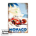 Plaque Métal Monaco 1937 - Le Vintage Illuminé