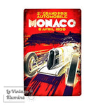 Plaque Métal Monaco Avril 1930 - Le Vintage Illuminé