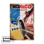 Plaque Métal Monaco Avril 1931 - Le Vintage Illuminé